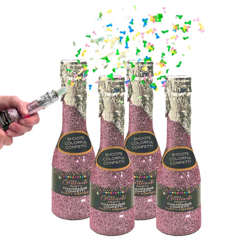 Glitterati Penis Party Champagne Confetti 4-Pack